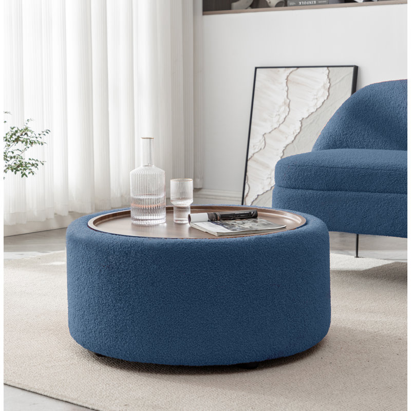 Ebern Designs Pietsch Round Coffee Table with Storage | Wayfair